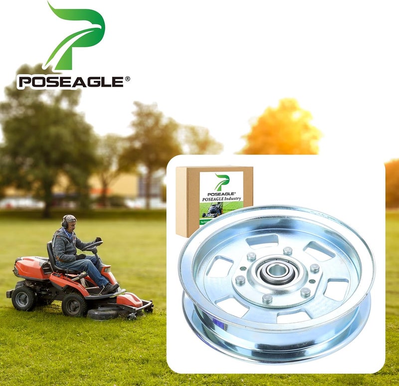 POSEAGLE 033-2000-00 Flat Idler Pulley Replaces Bad Boy 033-7201-00 033-7201-25 033-8000-00 Rotary 15422 for ZT Series 48", 50", 54"and 60"Decks, Outlaw 54", 61", 72" Decks, MZ Series 48", 54"Decks - Image 2